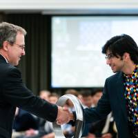 A student receives his ring